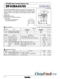 Datasheet DF40BA80 manufacturer SanRex