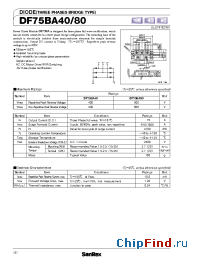 Datasheet DF75BA40 manufacturer SanRex