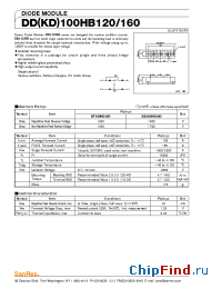 Datasheet KF100HB120 manufacturer SanRex