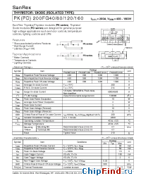Datasheet PD200FG120 manufacturer SanRex