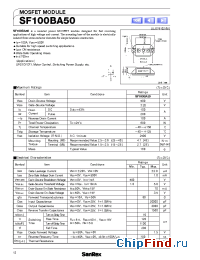Datasheet SF100BA50 manufacturer SanRex