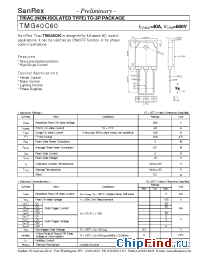 Datasheet TMG40C60 manufacturer SanRex