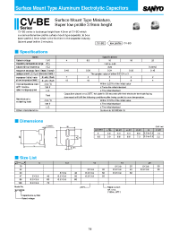 Datasheet 16CV33BE manufacturer Sanyo