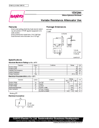 Datasheet 1SV294 manufacturer Sanyo