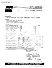 Datasheet 2SB1143 manufacturer Sanyo