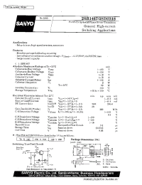 Datasheet 2SB1467 manufacturer Sanyo