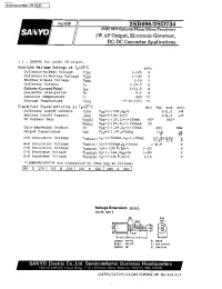 Datasheet 2SB698 manufacturer Sanyo