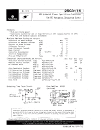 Datasheet 2SC3175 manufacturer Sanyo