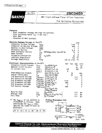 Datasheet 2SC3459 manufacturer Sanyo
