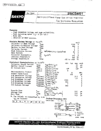 Datasheet 2SC3461 manufacturer Sanyo