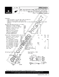 Datasheet 2SC3481 manufacturer Sanyo