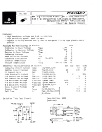 Datasheet 2SC3482 manufacturer Sanyo