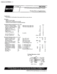 Datasheet 2SC3705 manufacturer Sanyo