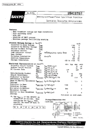 Datasheet 2SC3751 manufacturer Sanyo