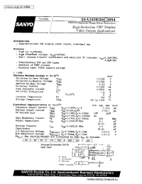 Datasheet 2SC3954 manufacturer Sanyo