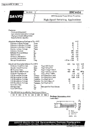 Datasheet 2SC4454 manufacturer Sanyo