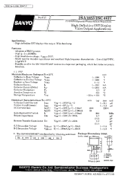 Datasheet 2SC4827 manufacturer Sanyo