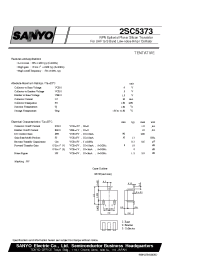 Datasheet 2SC5373 manufacturer Sanyo