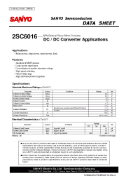 Datasheet 2SC6016 manufacturer Sanyo
