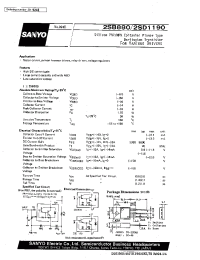 Datasheet 2SD1190 производства Sanyo