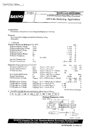 Datasheet 2SD1681 manufacturer Sanyo