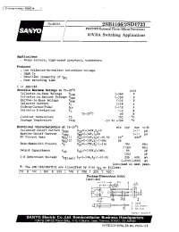 Datasheet 2SD1723 производства Sanyo