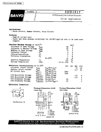 Datasheet 2SD1817 производства Sanyo
