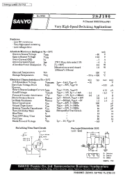 Datasheet 2SJ190 manufacturer Sanyo