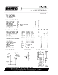 Datasheet 2SJ271 manufacturer Sanyo