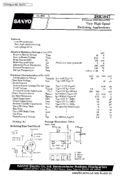 Datasheet 2SK1847 manufacturer Sanyo