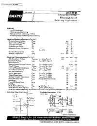 Datasheet 2SK2043 manufacturer Sanyo