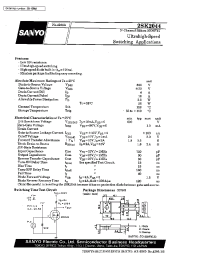 Datasheet 2SK2044 manufacturer Sanyo