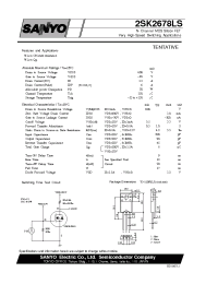 Datasheet 2SK2678LS manufacturer Sanyo