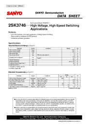Datasheet 2SK3746 manufacturer Sanyo