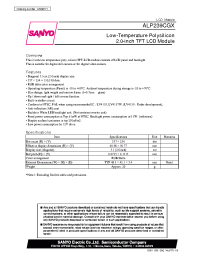 Datasheet ALP239CGX manufacturer Sanyo
