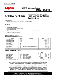Datasheet CPH3123 manufacturer Sanyo