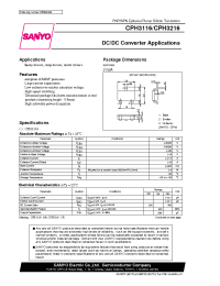 Datasheet CPH3216 manufacturer Sanyo