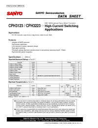 Datasheet CPH3223 производства Sanyo
