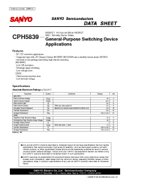 Datasheet CPH5839 производства Sanyo