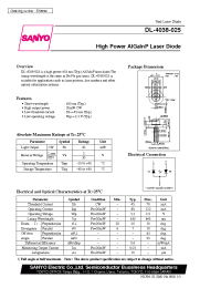 Datasheet DL-4038-025 manufacturer Sanyo