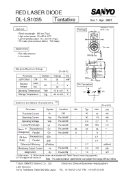 Datasheet DL-LS1035 manufacturer Sanyo