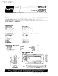 Datasheet DM161B manufacturer Sanyo
