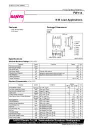 Datasheet FW114 manufacturer Sanyo