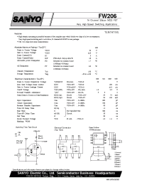 Datasheet FW206 manufacturer Sanyo