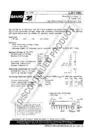 Datasheet LA1180 manufacturer Sanyo