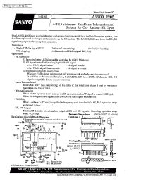 Datasheet LA2200 manufacturer Sanyo