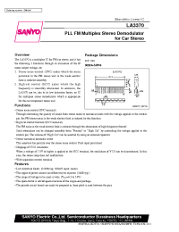 Datasheet LA3370 manufacturer Sanyo