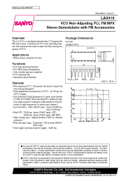 Datasheet LA3410 manufacturer Sanyo