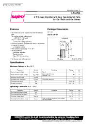 Datasheet LA4425A manufacturer Sanyo