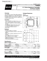 Datasheet LA4590W manufacturer Sanyo